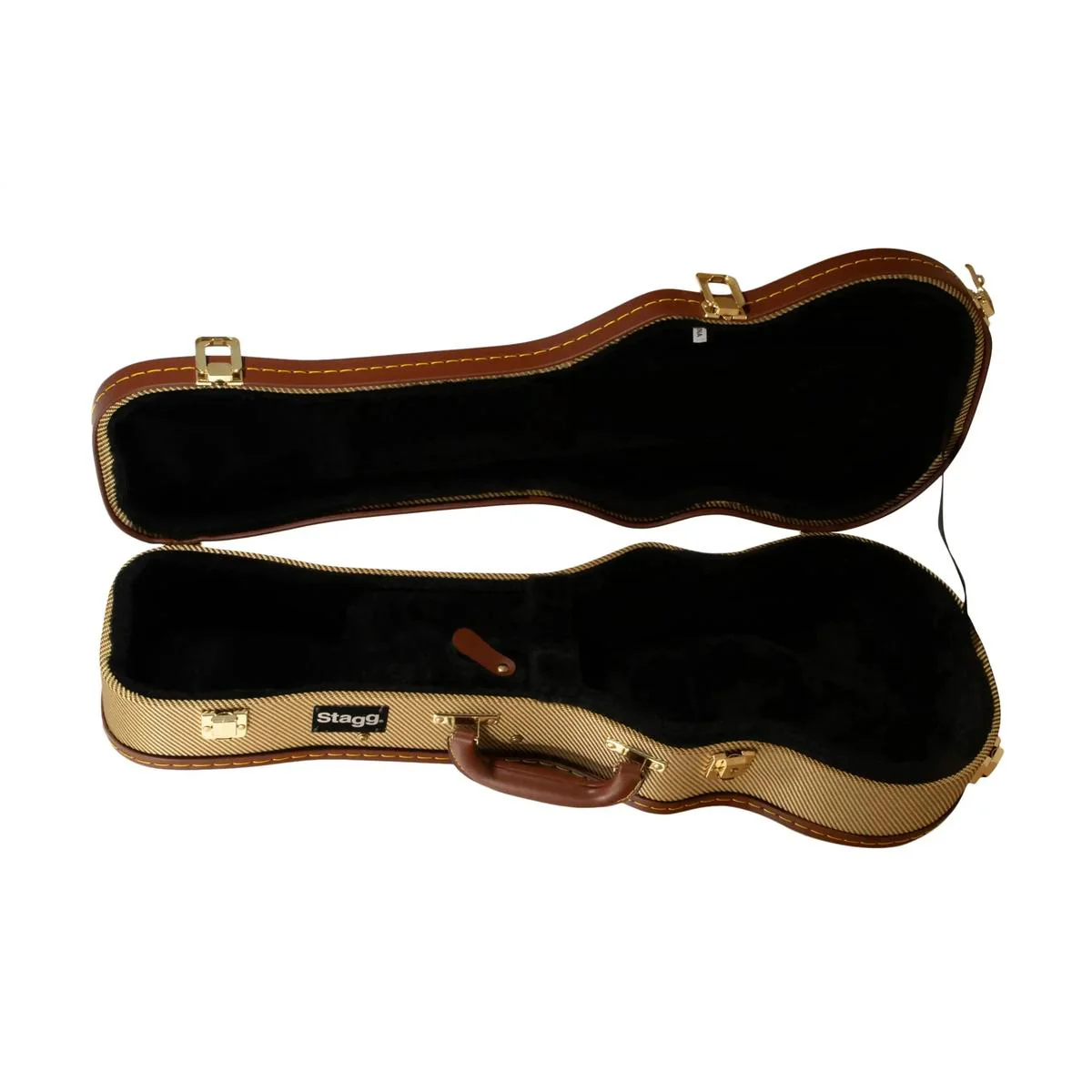 Stagg GCX-UKT GD Vintage Gold Hardshell Ukulele Case - TENOR - Image 2