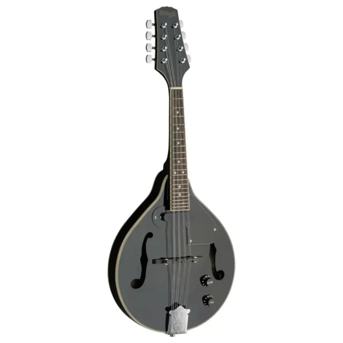 Stagg M50 E BLK Acoustic-Electric Mandolin - Black - Image 3
