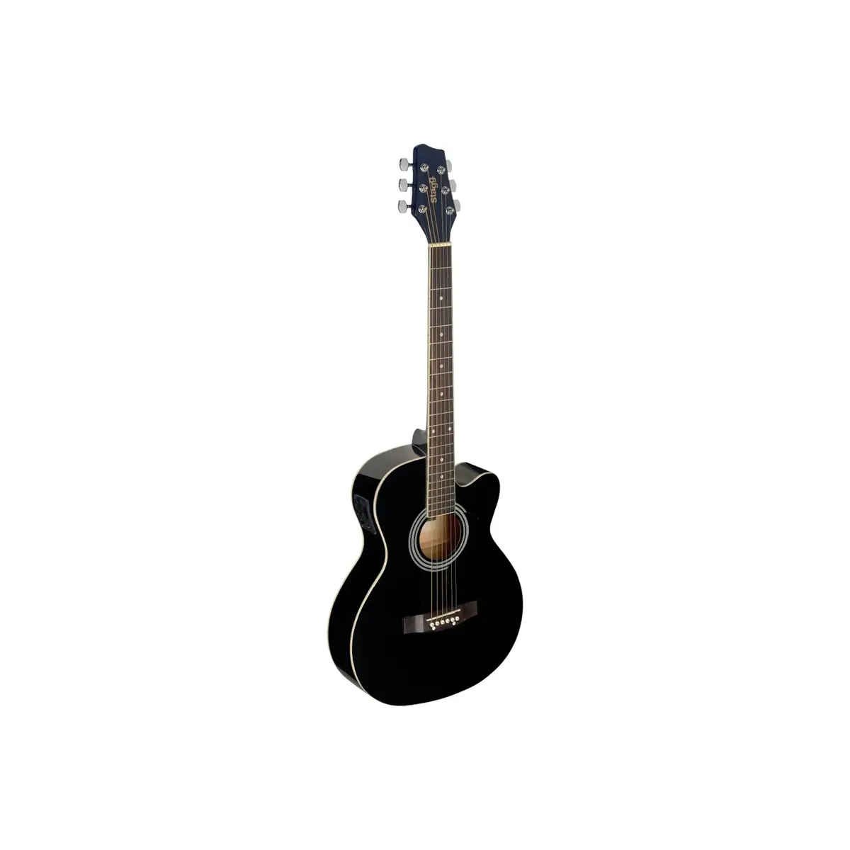 Stagg SA20ACE Auditorium Acoustic-Electric Guitar - Black - Image 2
