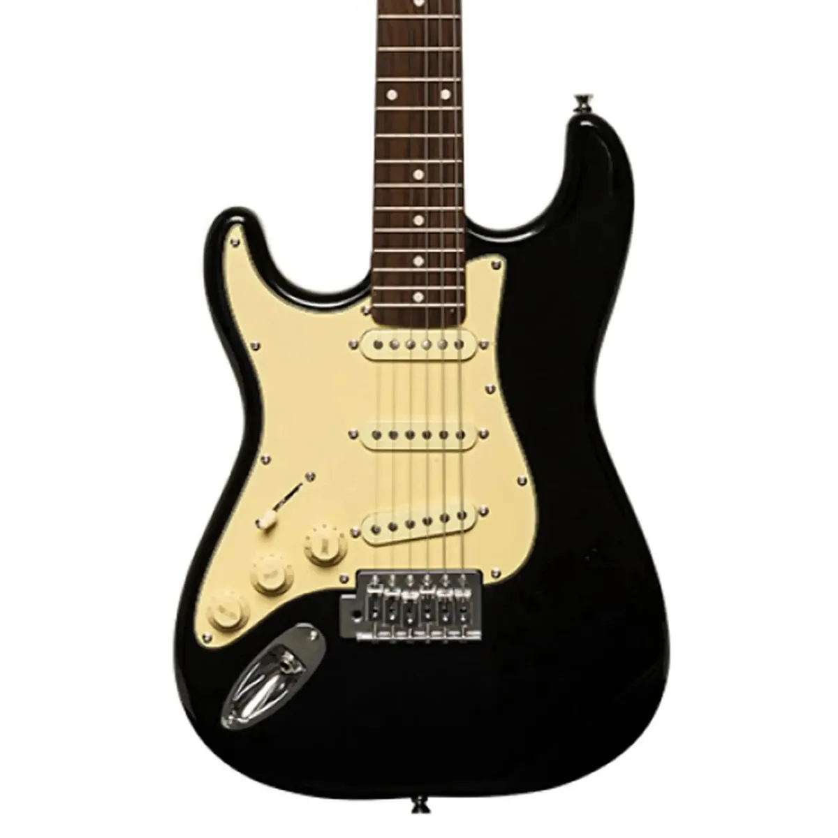 Stagg SES-30 3/4 Standard "S" Electric Guitar - Black Left-Handed