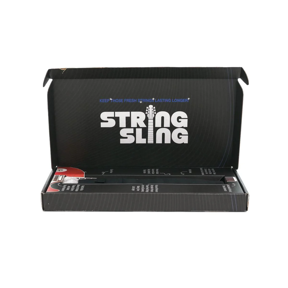String Sling with Pick Pocket and Capo Pouch - Black