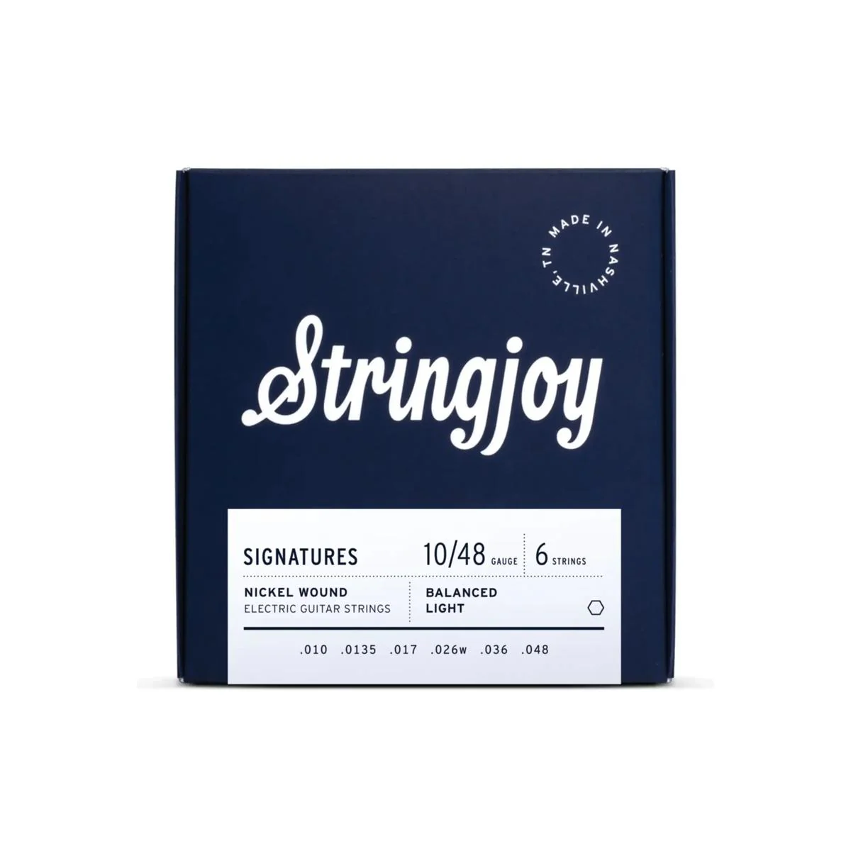 Stringjoy Signatures SJ-BAL10 Nickel Wound Electric Guitar Strings - Balanced Light .010-.048