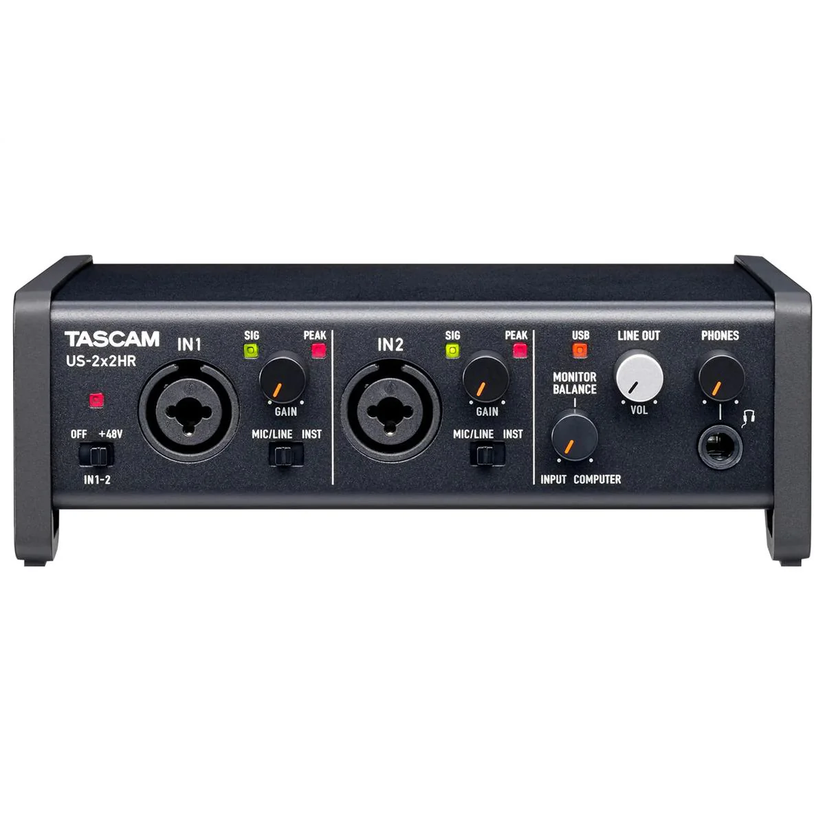 Tascam US-2X2HR 2-IN/2-OUT High Resolution USB Audio/MIDI Interface - Image 2
