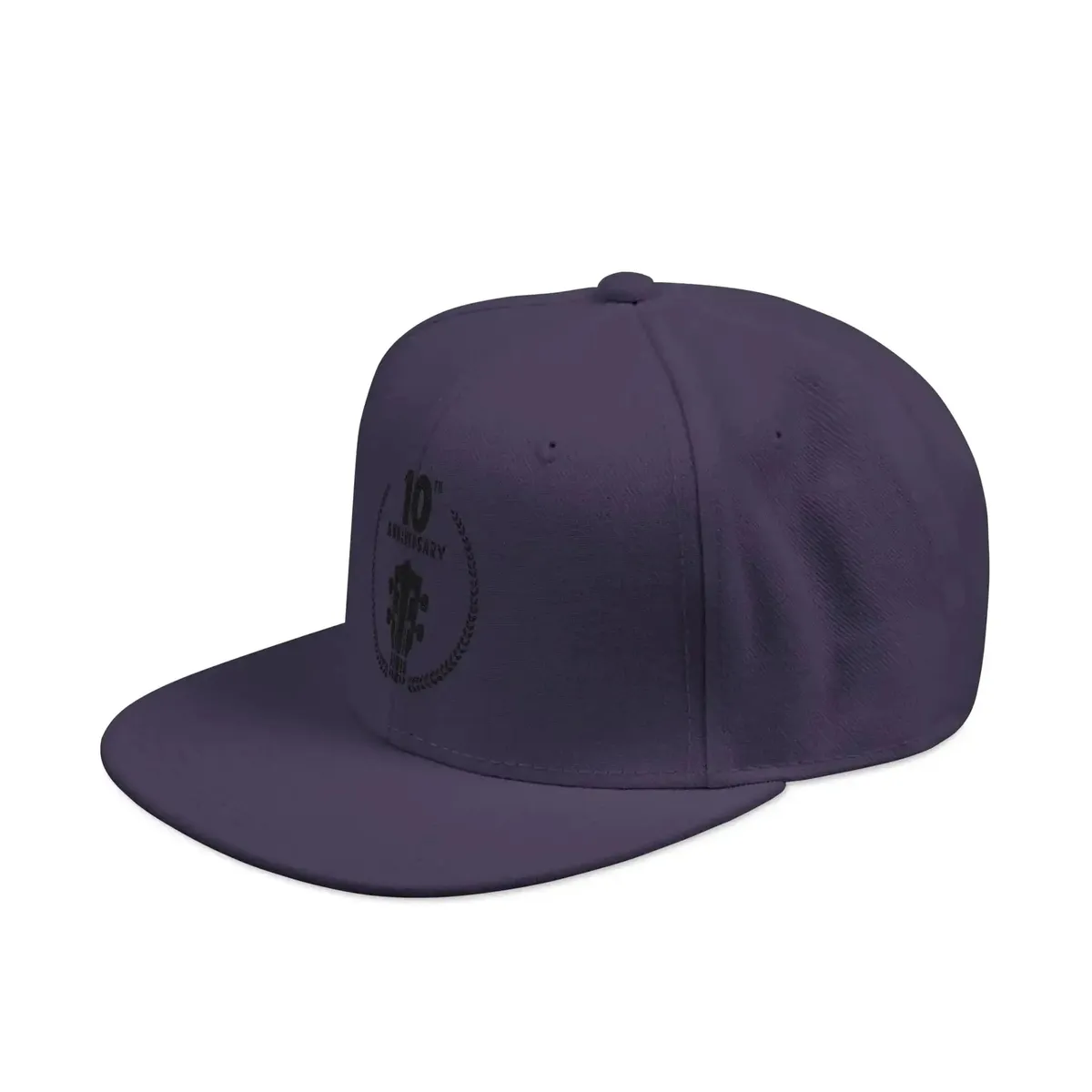 Uke Like The Pros 10th Anniversary Embroidered Snapback Hat - Black Logo - Image 9