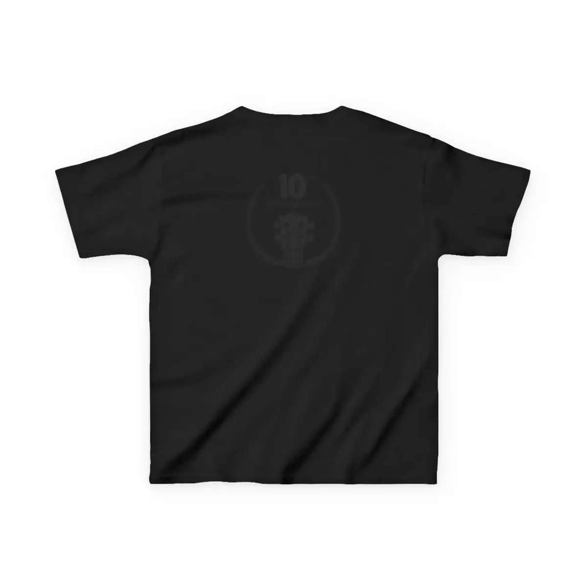 Uke Like The Pros 10th Anniversary Kids T‑Shirt — Black on Black - Image 2