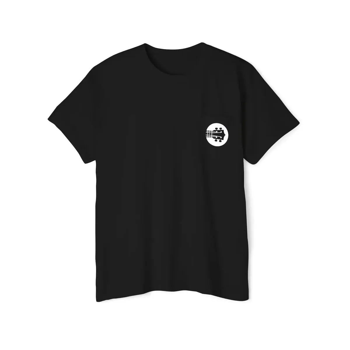 Uke Like The Pros Pocket T-Shirt - Small White Chest Logo