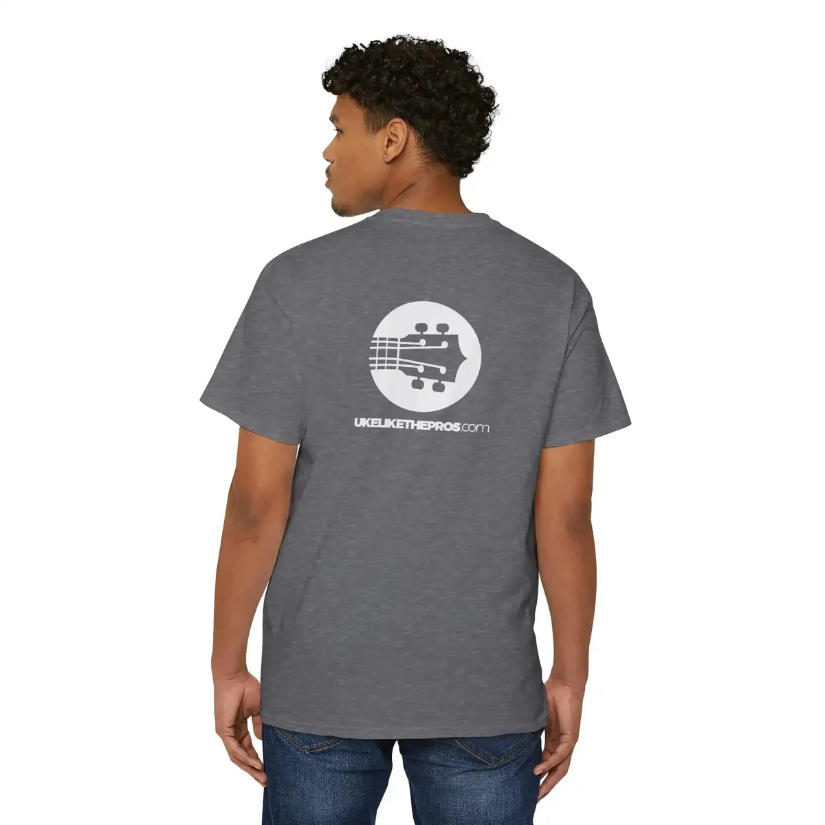 Uke Like The Pros Pocket T-Shirt - Small White Chest Logo - Image 15