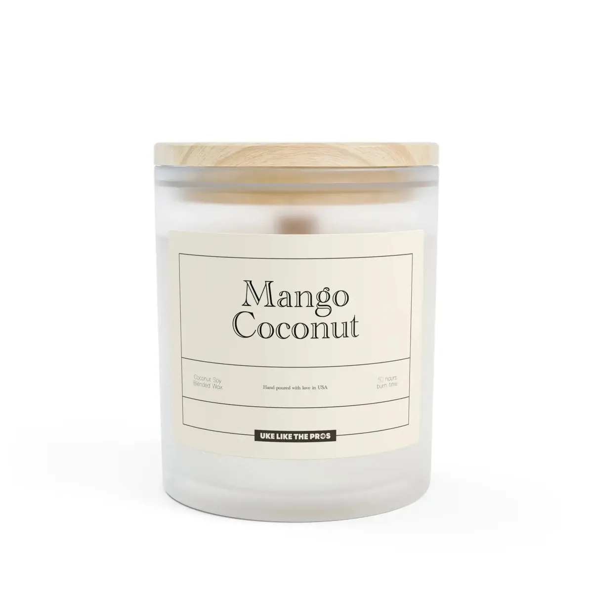 Uke Like The Pros Soy Frosted Glass Scented Candle - 11oz