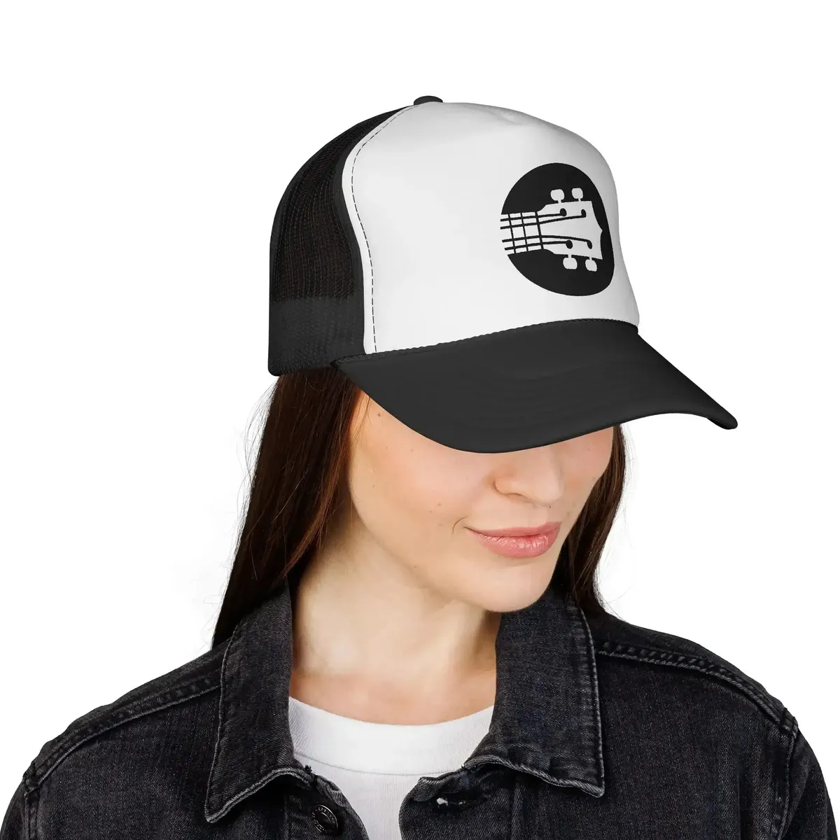Uke Like The Pros Trucker Hat - Black Logo - Image 13