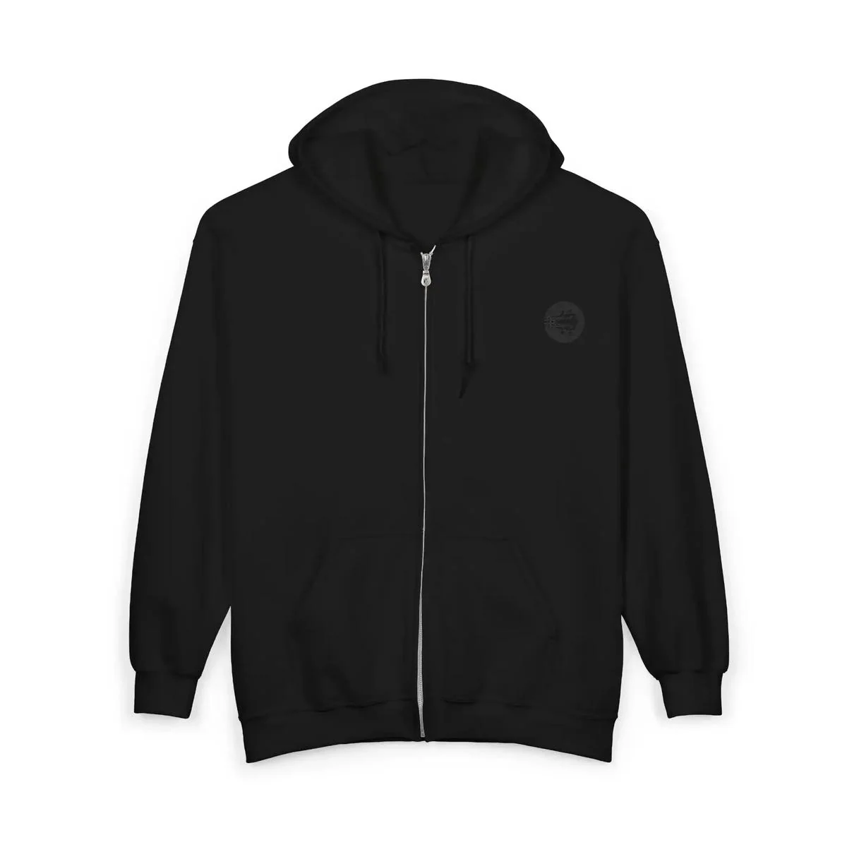 Uke Like The Pros Zip Up Hoodie - Black Logo - Image 6