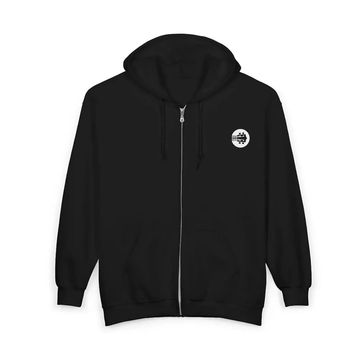 Uke Like The Pros Zip Up Hoodie - White Logo - Image 6