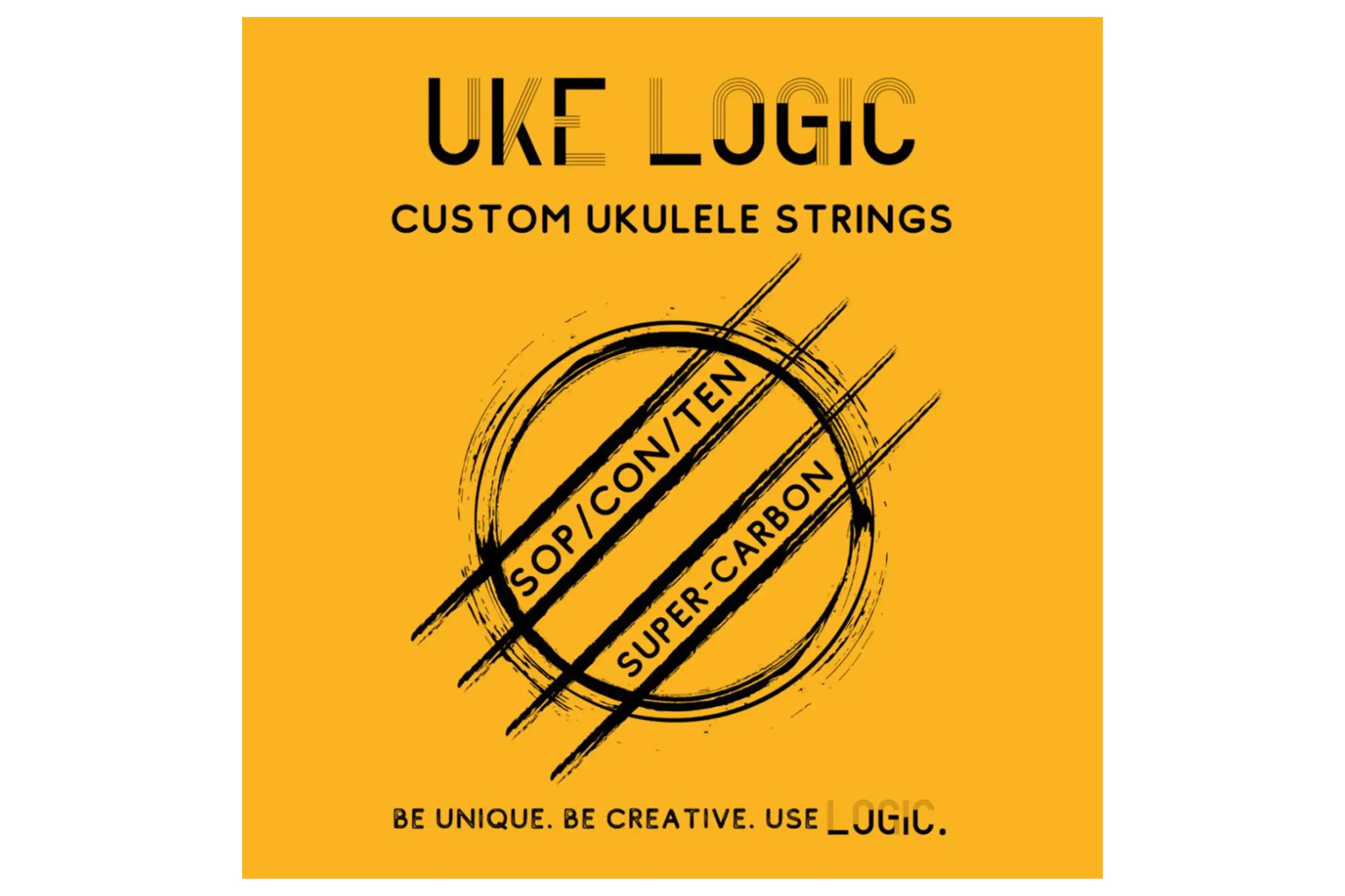 Uke Logic S-SW4-C Clear Fluorocarbon Soft Tension Custom Ukulele Strings - Smoothwound Low G