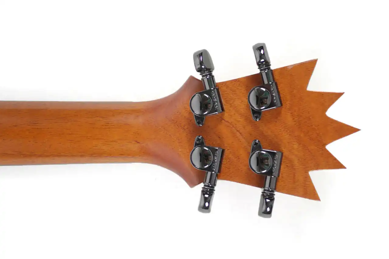 UKeSA 'One Of A Pine' Custom Orange Hibiscus Pineapple Sunday Tenor Ukulele - Pre-Owned - Image 9