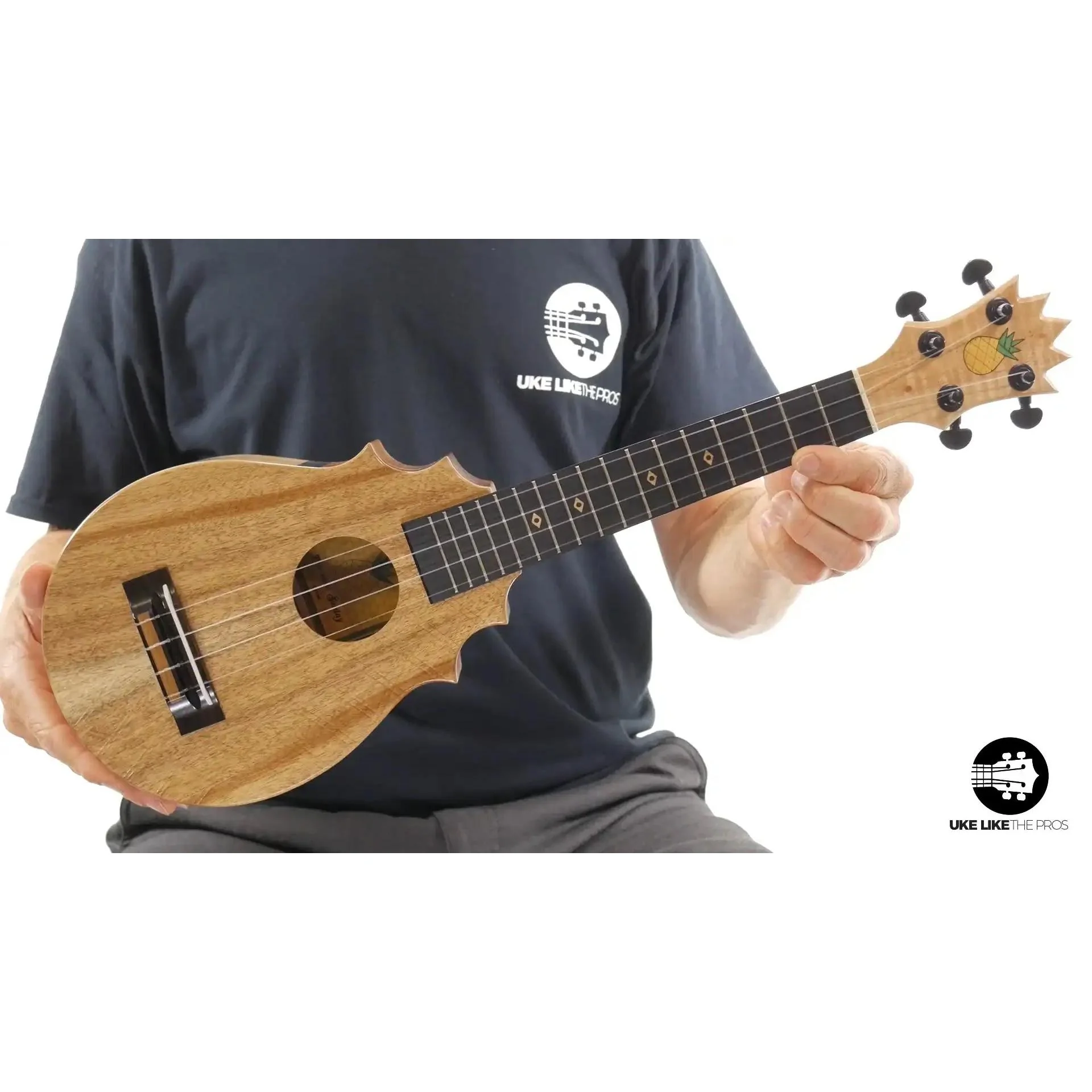 UkeSA Pineapple Sunday Opio Concert Ukulele Acacia "White Ember" 20% OFF - Image 9
