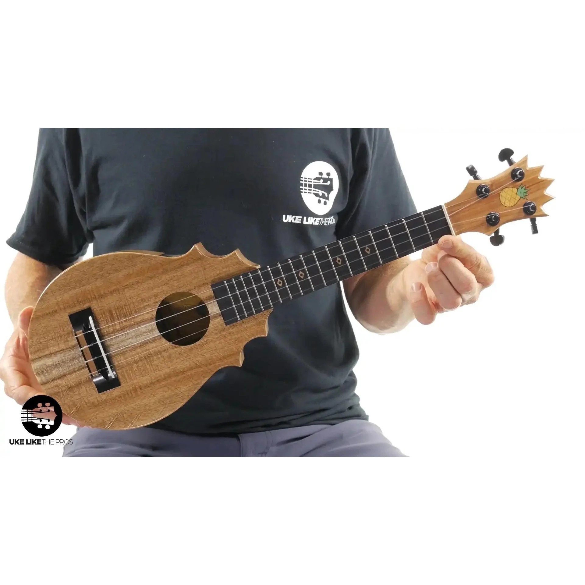 UkeSA Pineapple Sunday Opio Concert Ukulele Acacia "White Fang" - Image 11