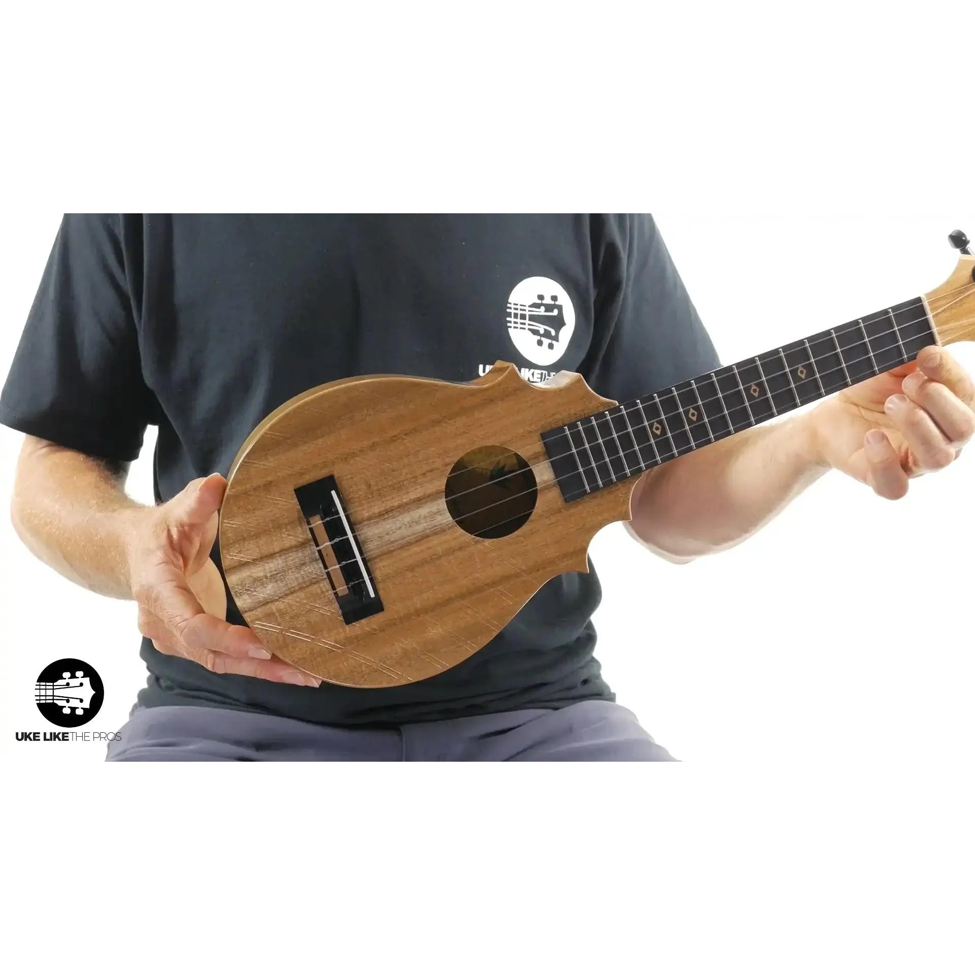UkeSA Pineapple Sunday Opio Concert Ukulele Acacia "White Fang" - Image 3