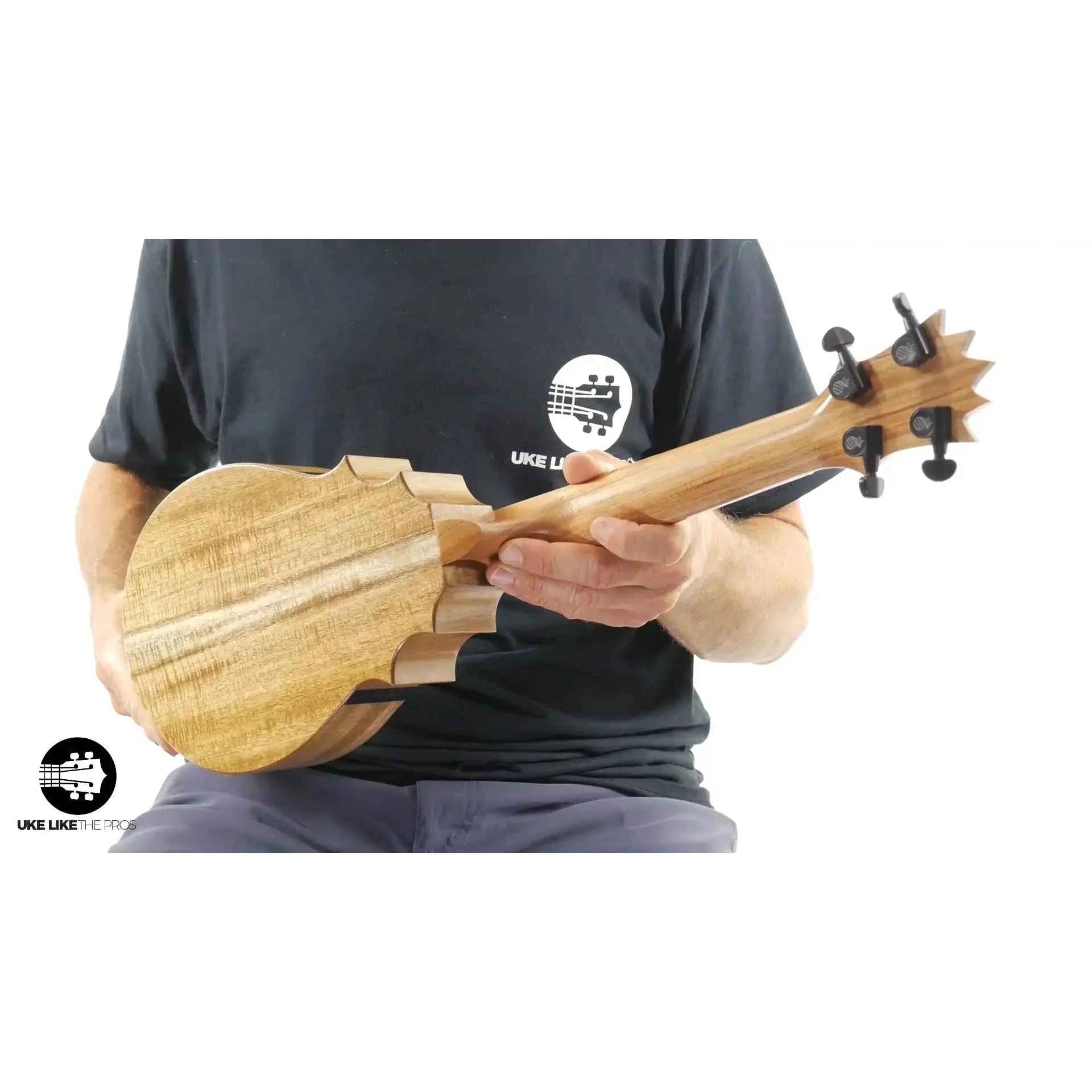 UkeSA Pineapple Sunday Opio Concert Ukulele Acacia "White Fang" - Image 7