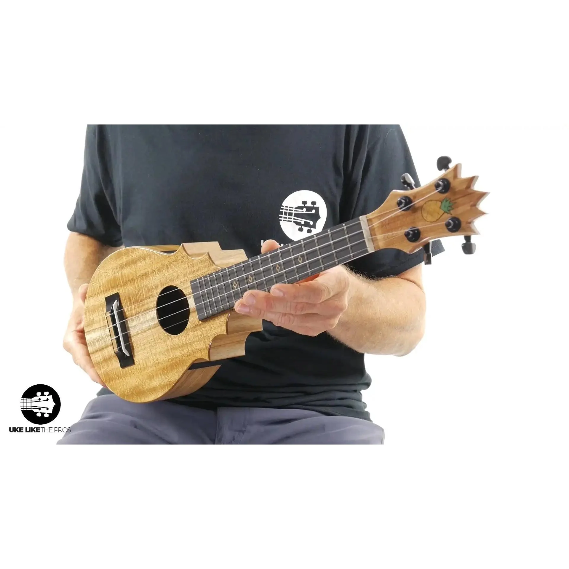 UkeSA Pineapple Sunday Opio Concert Ukulele Acacia "White Fang" - Image 8