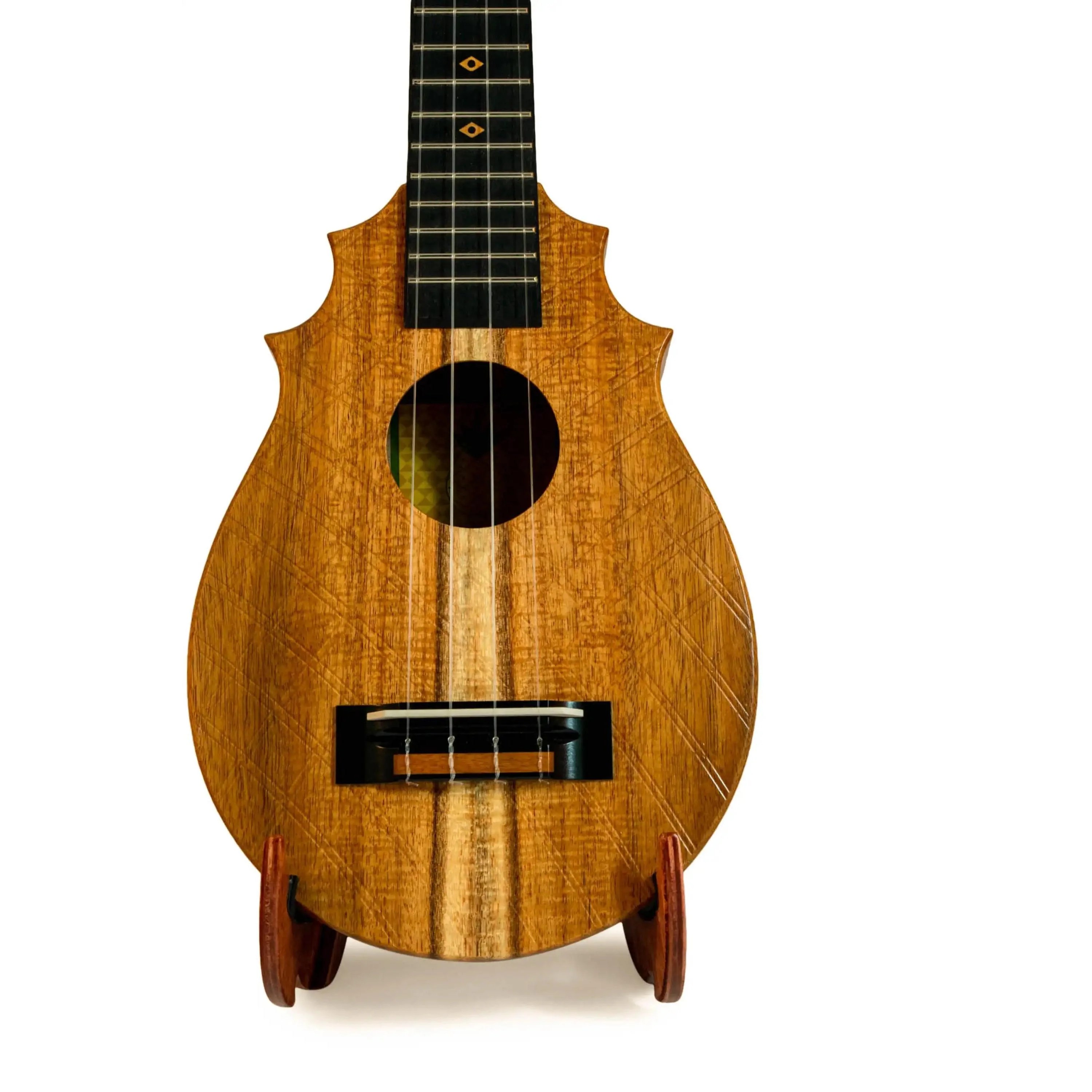 UkeSA Pineapple Sunday Opio Concert Ukulele Solid Acacia "Aurelius" by Pops KoAloha (DISCOUNTED $387) - Image 3