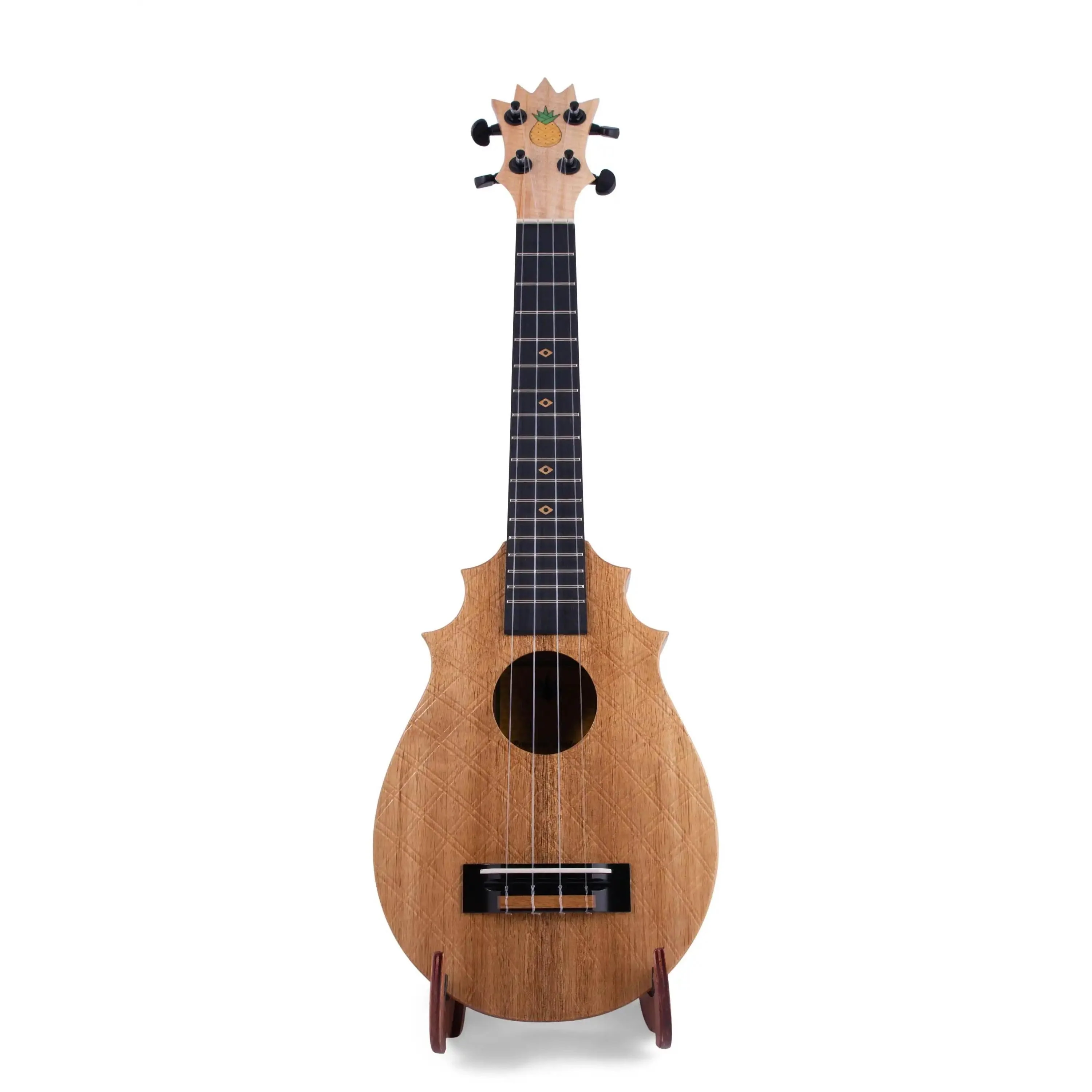 UkeSA Pineapple Sunday Opio Concert Ukulele Solid Acacia "Caesar" by Pops KoAloha (DISCOUNTED $387)