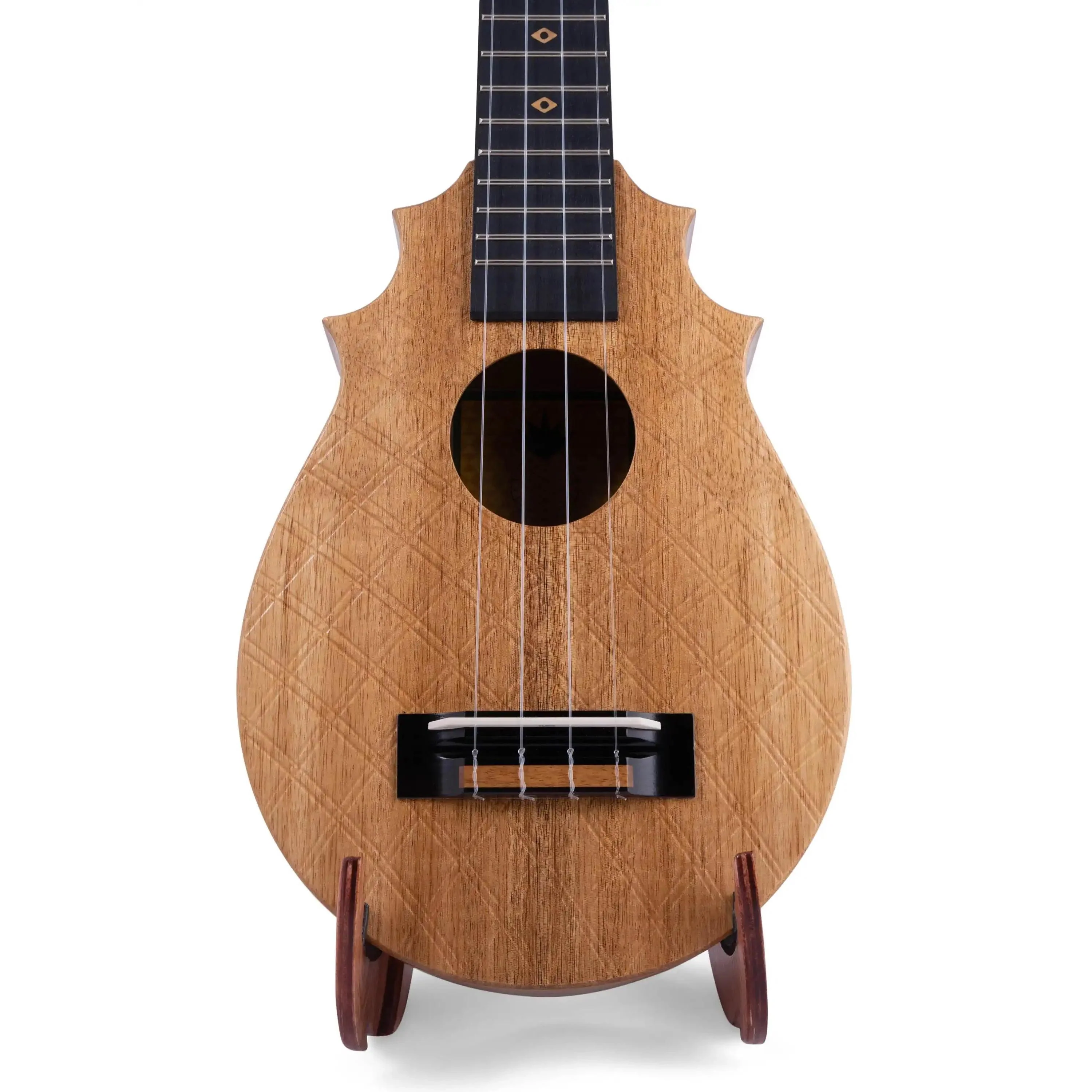 UkeSA Pineapple Sunday Opio Concert Ukulele Solid Acacia "Caesar" by Pops KoAloha (DISCOUNTED $387) - Image 3