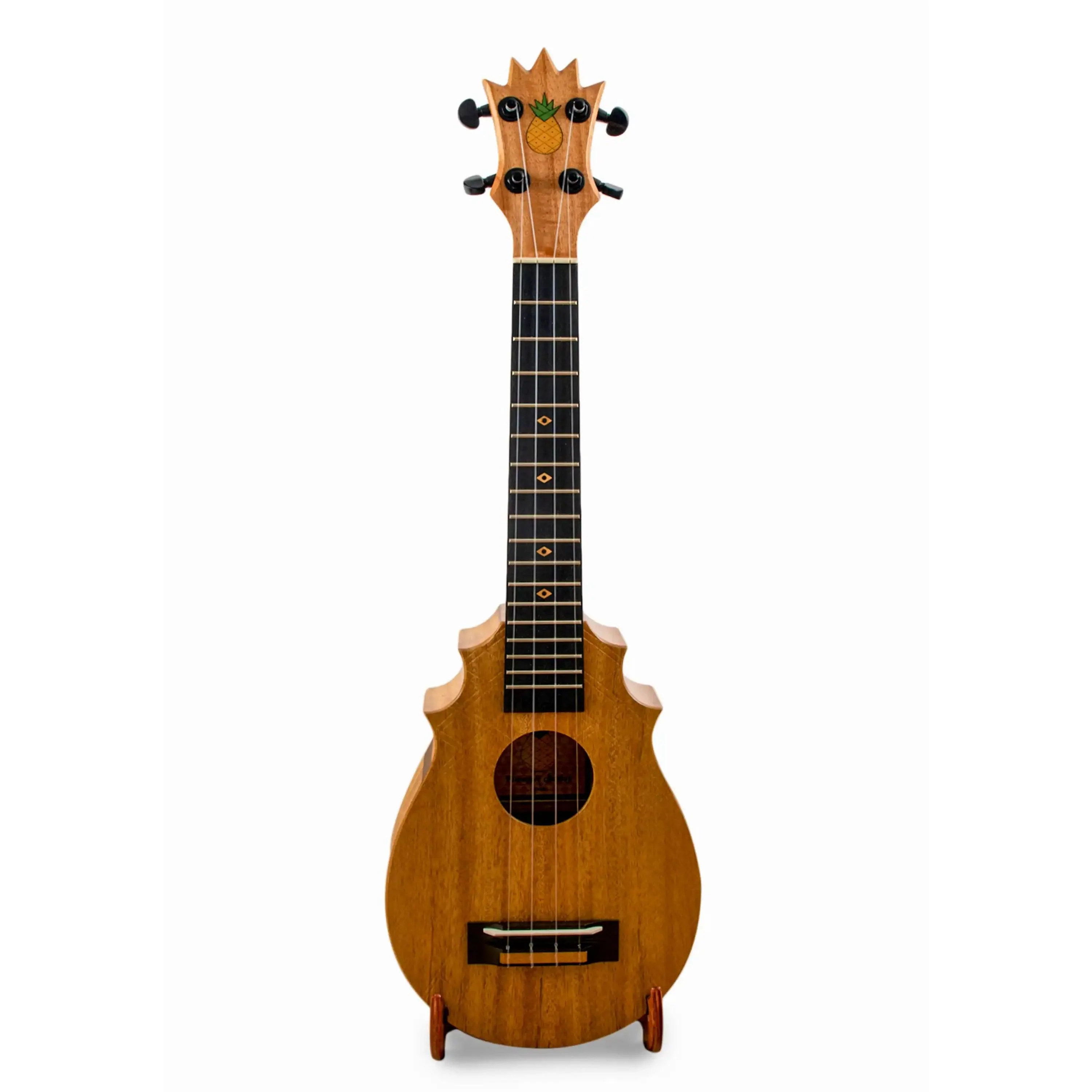 UkeSA Pineapple Sunday Opio Concert Ukulele Solid Acacia "Charles I" by Pops KoAloha (DISCOUNTED $387) - Image 3