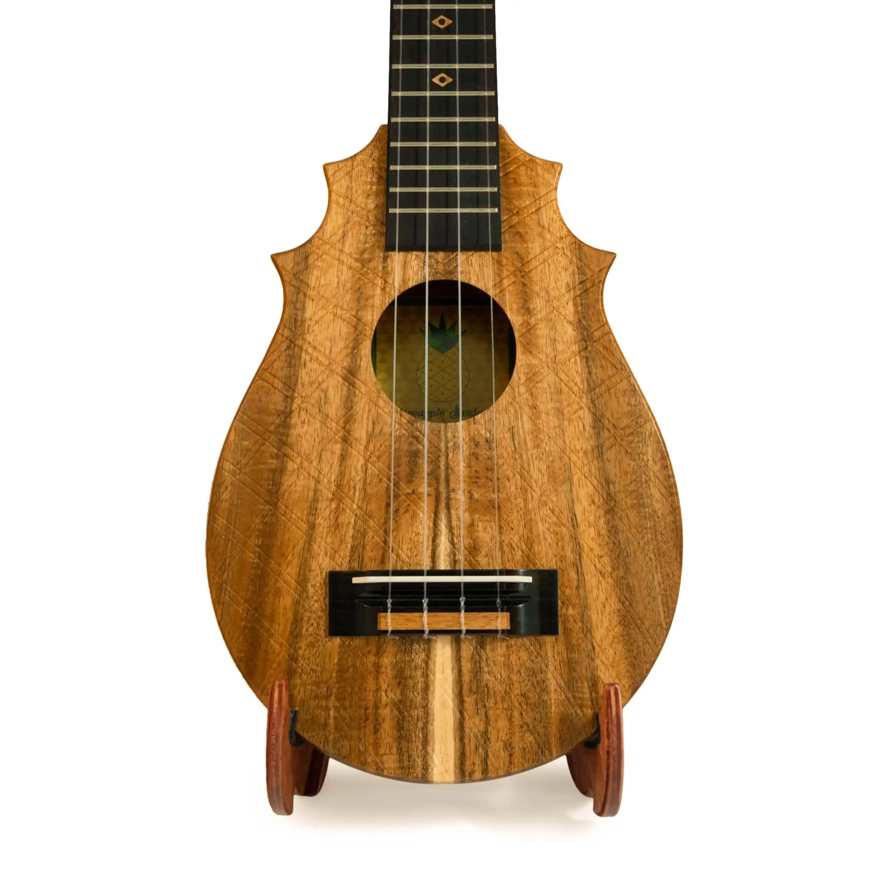 UkeSA Pineapple Sunday Opio Concert Ukulele Solid Acacia "Ferdinand" by Pops KoAloha (DISCOUNTED $387) - Image 3