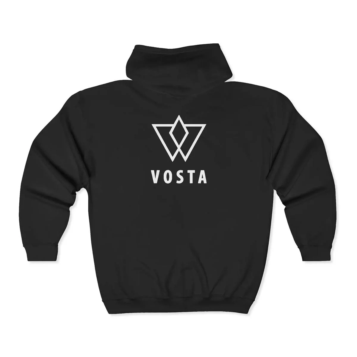 Vosta Zip Up Hoodie - White Logo - Image 5