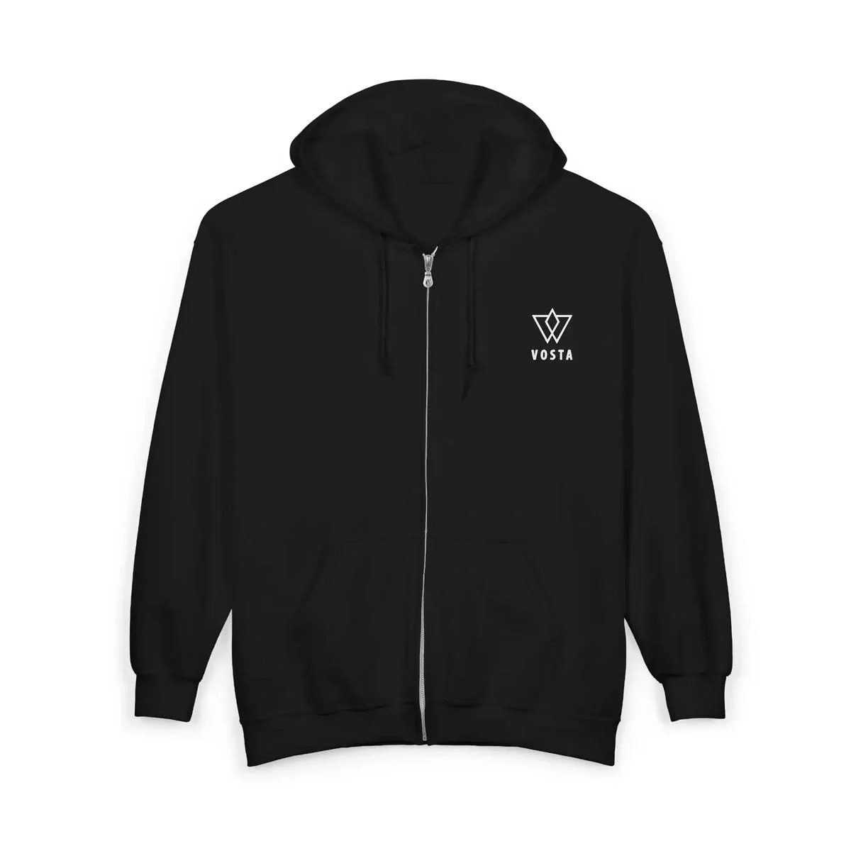 Vosta Zip Up Hoodie - White Logo - Image 6