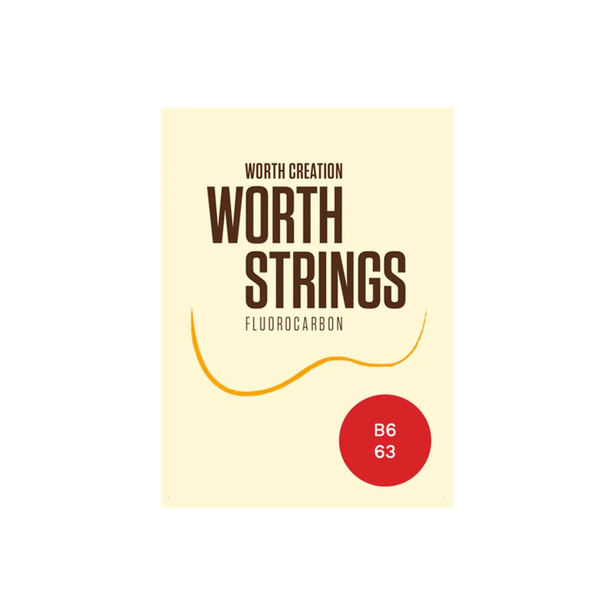 Worth B6-63 Brown Fluorocarbon 6-String Tenor Ukulele Strings (G-C-C-E-A-A Tuning) - LOW A & C
